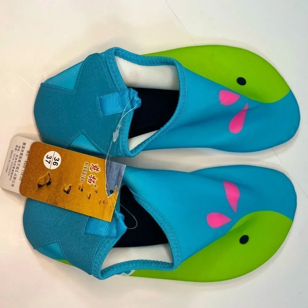 🔥4/$25 Water Shoes Kids 4Y/5Y, Blue Green NWT